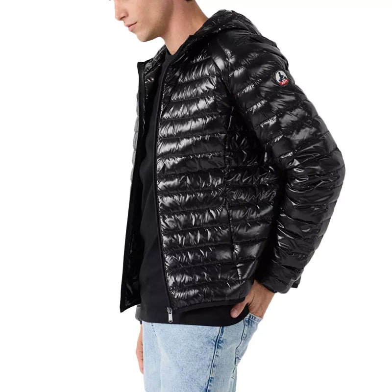 Jott - Doudoune Légère À Capuche Nico Shiny - Noir