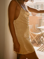 Light Sand Lurex Dress