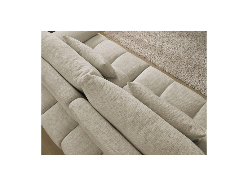 Canapé Droit Fixe 3 Places - Ivane - Tissu Texturé