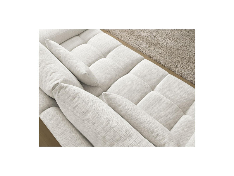 Canapé Droit Fixe 3 Places - Ivane - Tissu Texturé
