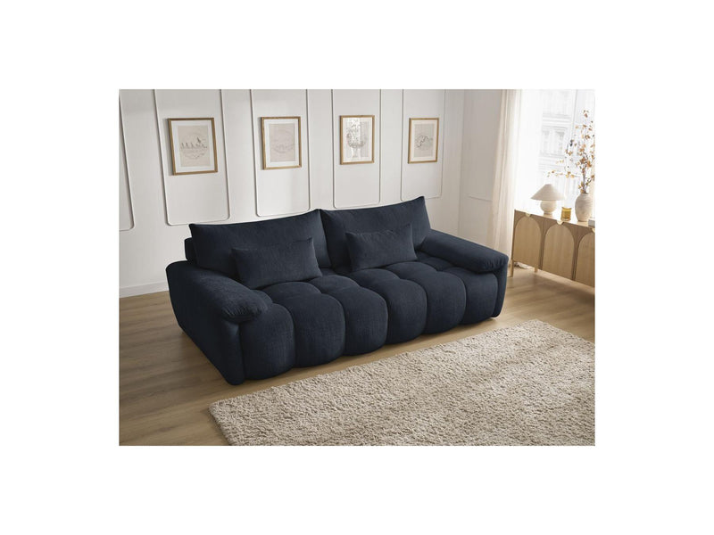 Canapé Droit Fixe 3 Places - Ivane - Tissu Texturé