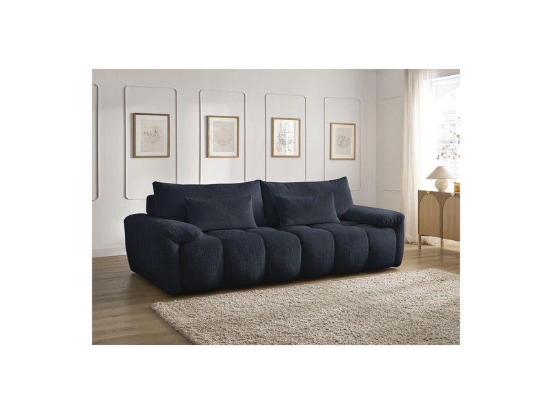 Canapé Droit Fixe 3 Places - Ivane - Tissu Texturé