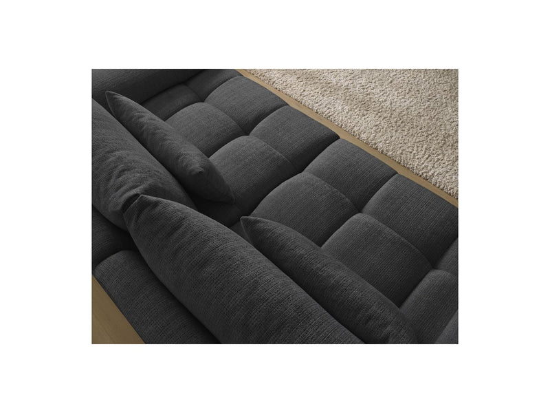 Canapé Droit Fixe 3 Places - Ivane - Tissu Texturé