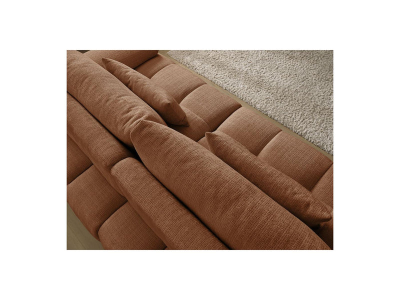 Canapé Droit Fixe 3 Places - Ivane - Tissu Texturé