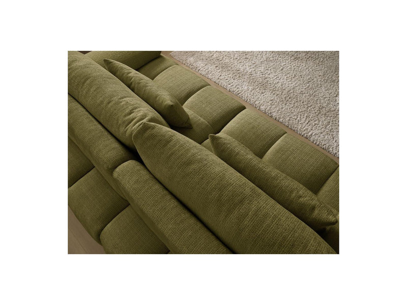 Canapé Droit Fixe 3 Places - Ivane - Tissu Texturé