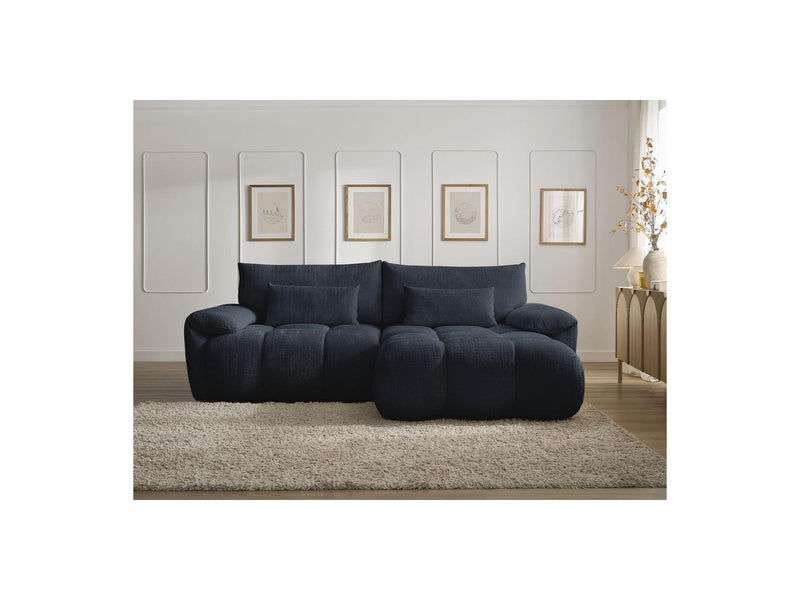 Canapé D'Angle Fixe - Ivane - Tissu Texturé - Angle Droit