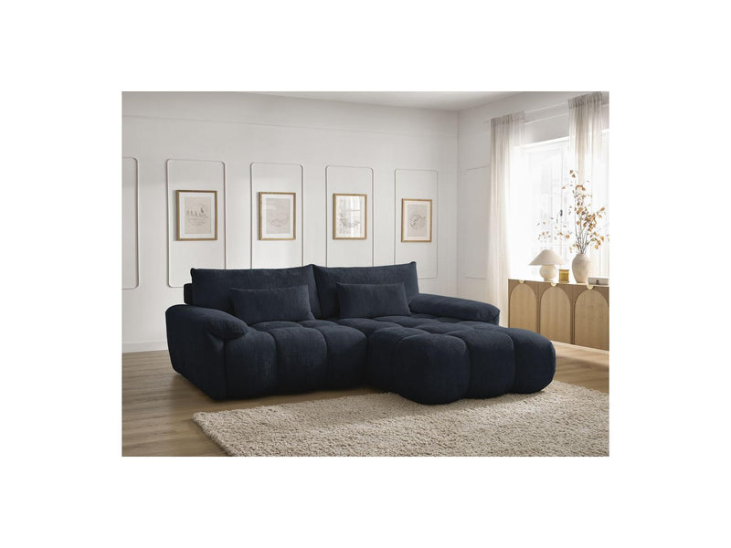 Canapé D'Angle Fixe - Ivane - Tissu Texturé - Angle Droit