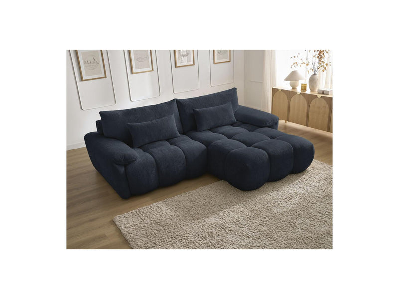 Canapé D'Angle Fixe - Ivane - Tissu Texturé - Angle Droit