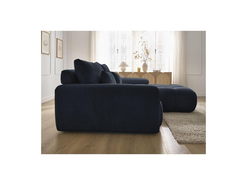 Canapé D'Angle Fixe - Ivane - Tissu Texturé - Angle Droit