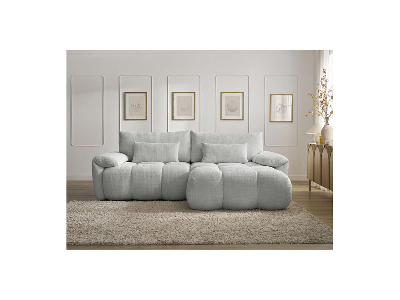 Canapé D'Angle Fixe - Ivane - Tissu Texturé - Angle Droit