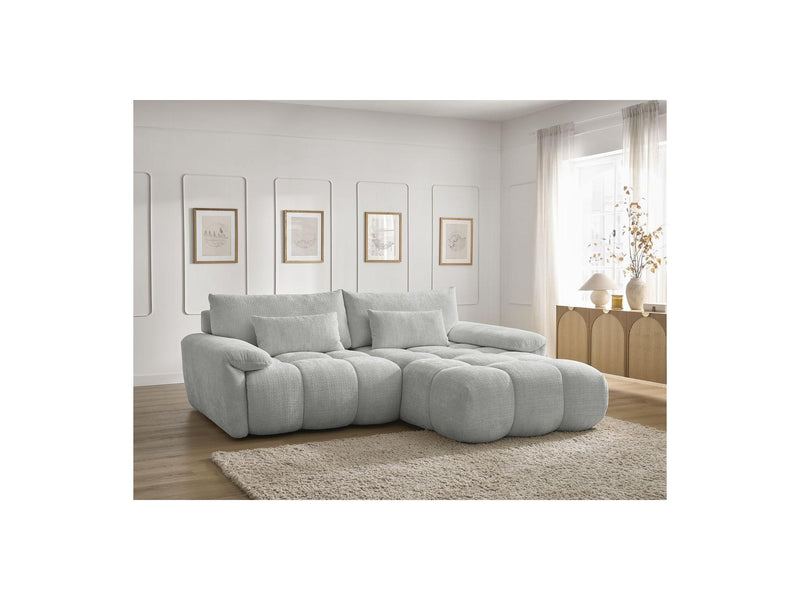 Canapé D'Angle Fixe - Ivane - Tissu Texturé - Angle Droit