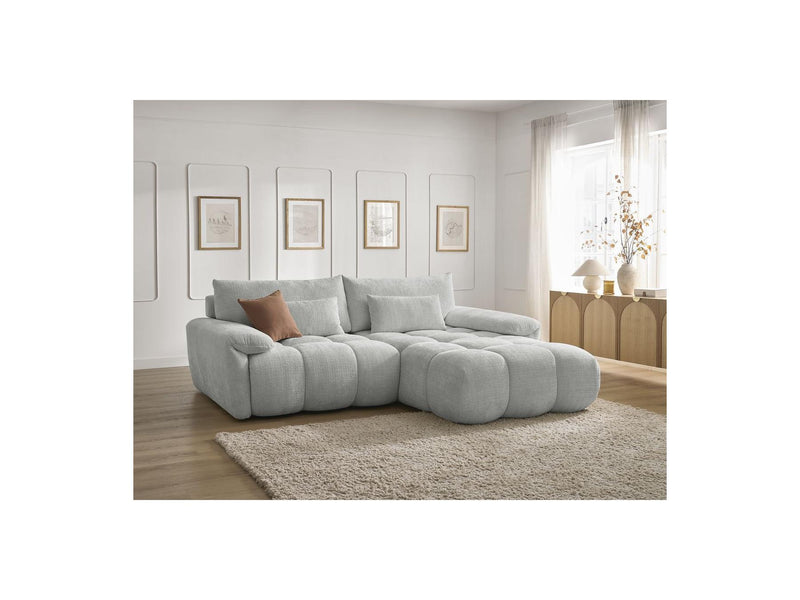 Canapé D'Angle Fixe - Ivane - Tissu Texturé - Angle Droit