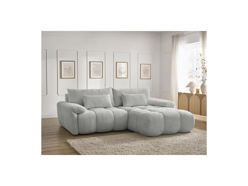 Canapé D'Angle Fixe - Ivane - Tissu Texturé - Angle Droit