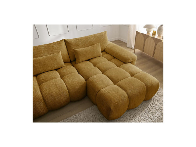 Canapé D'Angle Fixe - Ivane - Tissu Texturé - Angle Droit
