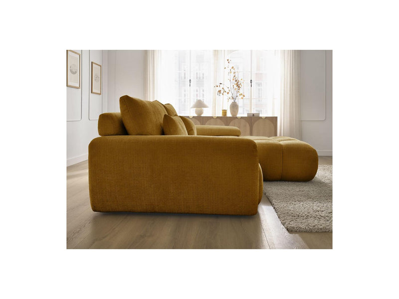 Canapé D'Angle Fixe - Ivane - Tissu Texturé - Angle Droit