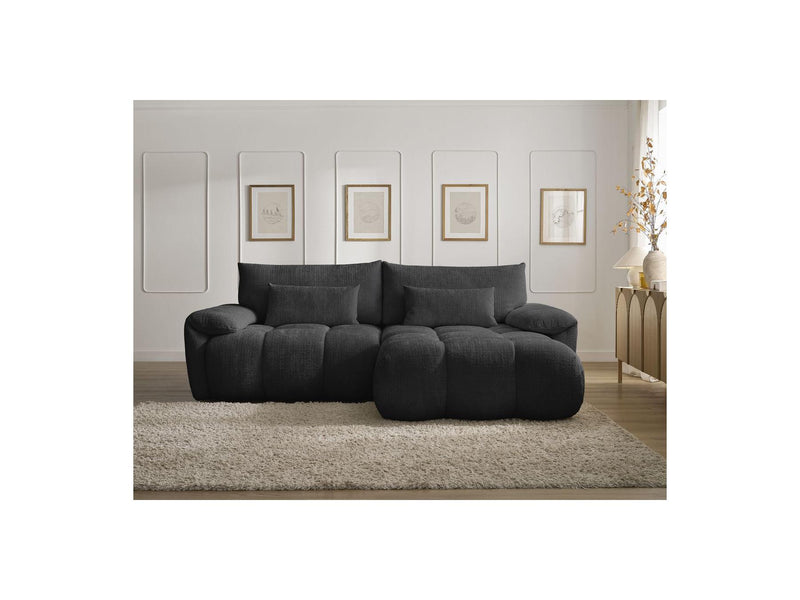 Canapé D'Angle Fixe - Ivane - Tissu Texturé - Angle Droit