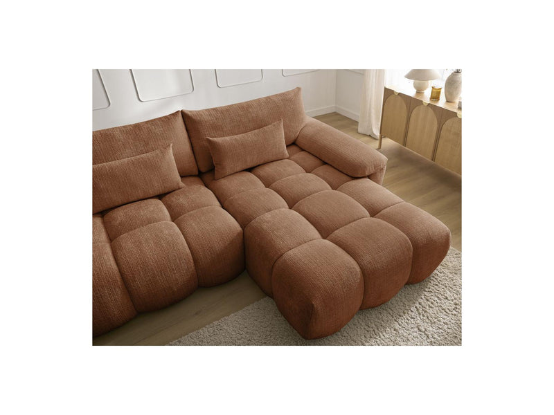 Canapé D'Angle Fixe - Ivane - Tissu Texturé - Angle Droit