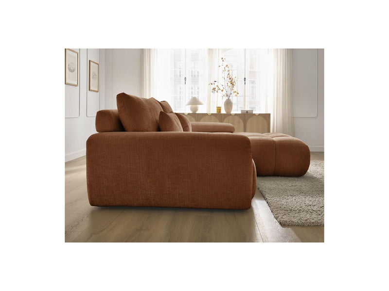 Canapé D'Angle Fixe - Ivane - Tissu Texturé - Angle Droit