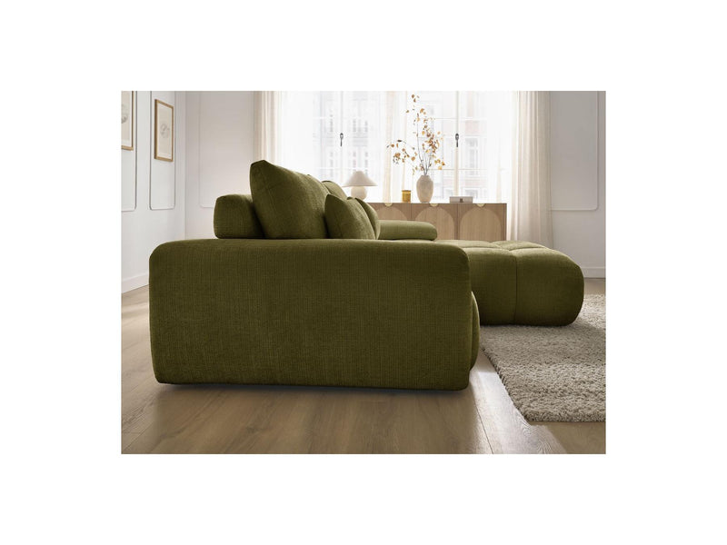 Canapé D'Angle Fixe - Ivane - Tissu Texturé - Angle Droit