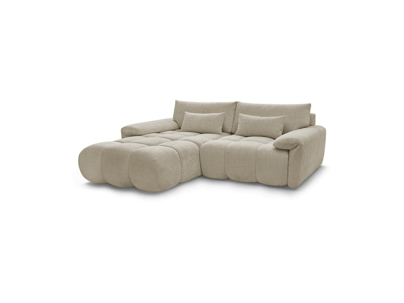 Canapé D'Angle Fixe - Ivane - Tissu Texturé - Angle Gauche