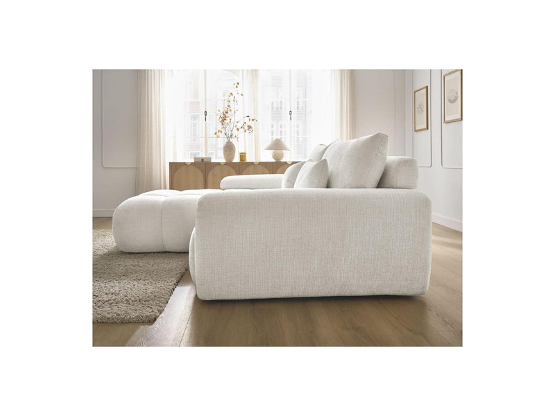 Canapé D'Angle Fixe - Ivane - Tissu Texturé - Angle Gauche