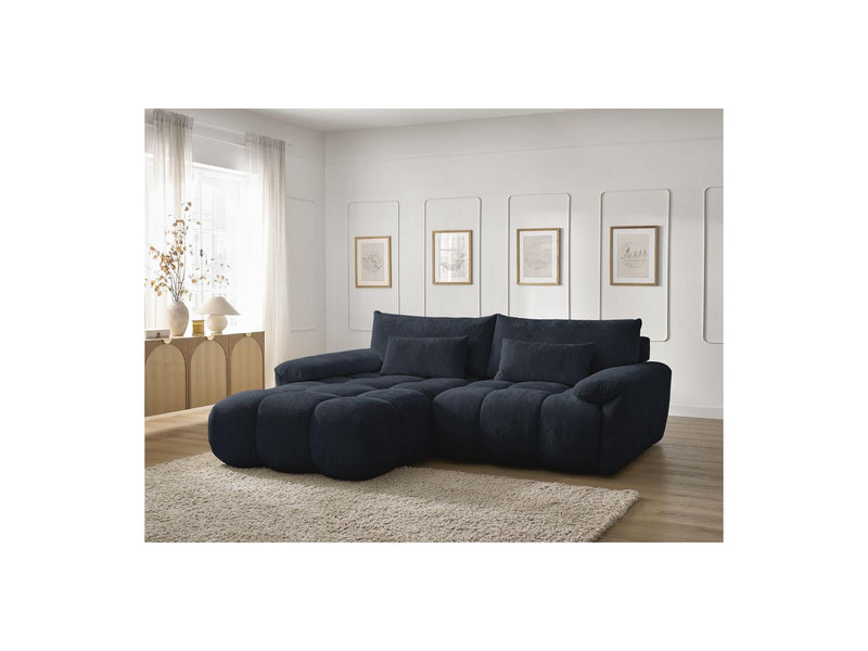 Canapé D'Angle Fixe - Ivane - Tissu Texturé - Angle Gauche