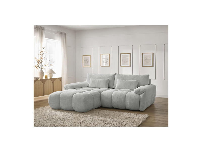 Canapé D'Angle Fixe - Ivane - Tissu Texturé - Angle Gauche