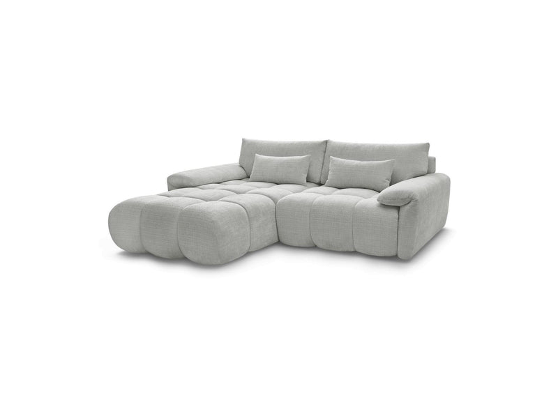 Canapé D'Angle Fixe - Ivane - Tissu Texturé - Angle Gauche