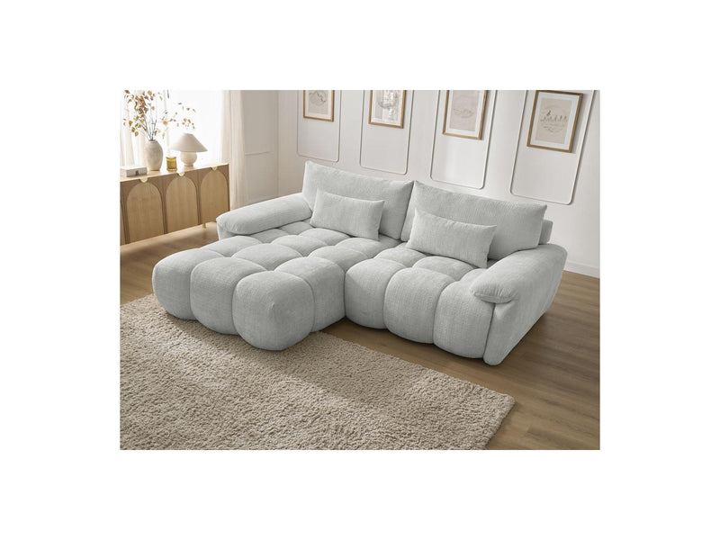 Canapé D'Angle Fixe - Ivane - Tissu Texturé - Angle Gauche