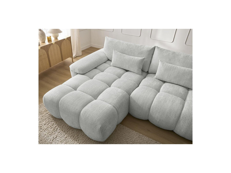 Canapé D'Angle Fixe - Ivane - Tissu Texturé - Angle Gauche