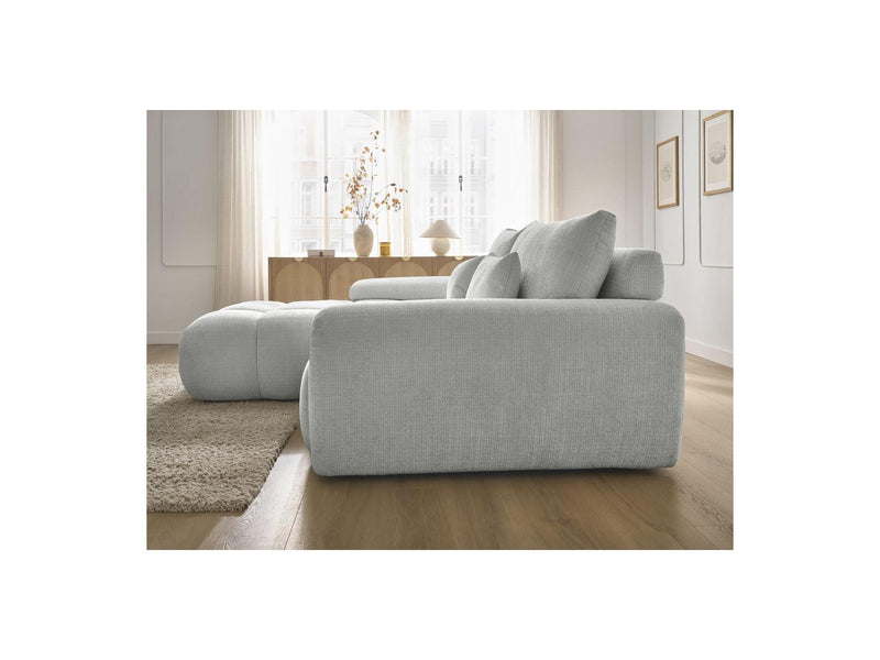 Canapé D'Angle Fixe - Ivane - Tissu Texturé - Angle Gauche