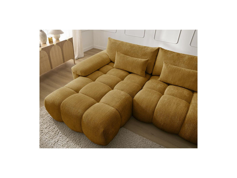 Canapé D'Angle Fixe - Ivane - Tissu Texturé - Angle Gauche