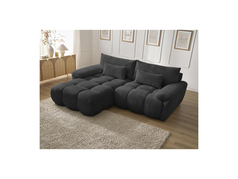 Canapé D'Angle Fixe - Ivane - Tissu Texturé - Angle Gauche