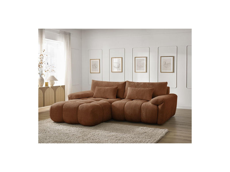 Canapé D'Angle Fixe - Ivane - Tissu Texturé - Angle Gauche