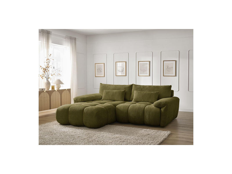 Canapé D'Angle Fixe - Ivane - Tissu Texturé - Angle Gauche