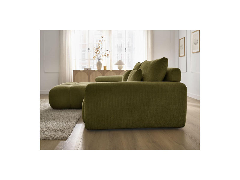 Canapé D'Angle Fixe - Ivane - Tissu Texturé - Angle Gauche