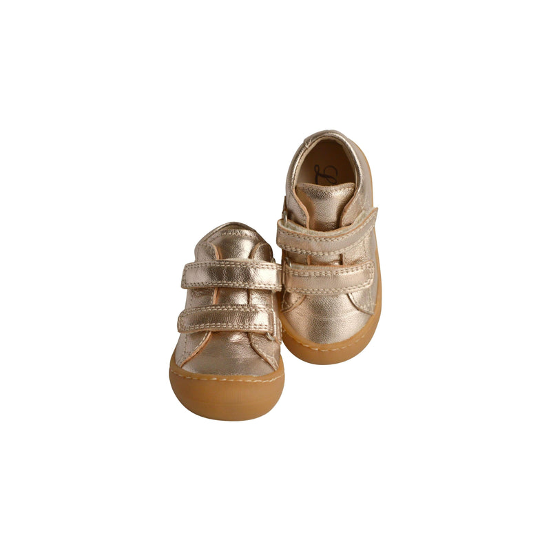 Chaussures Scratchs Souples Max - Cuir Or Doux - Fille