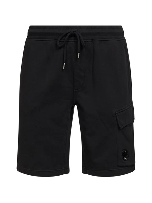 CP Company - Short Cargo Côtelé Taille Élastiquée - Noir