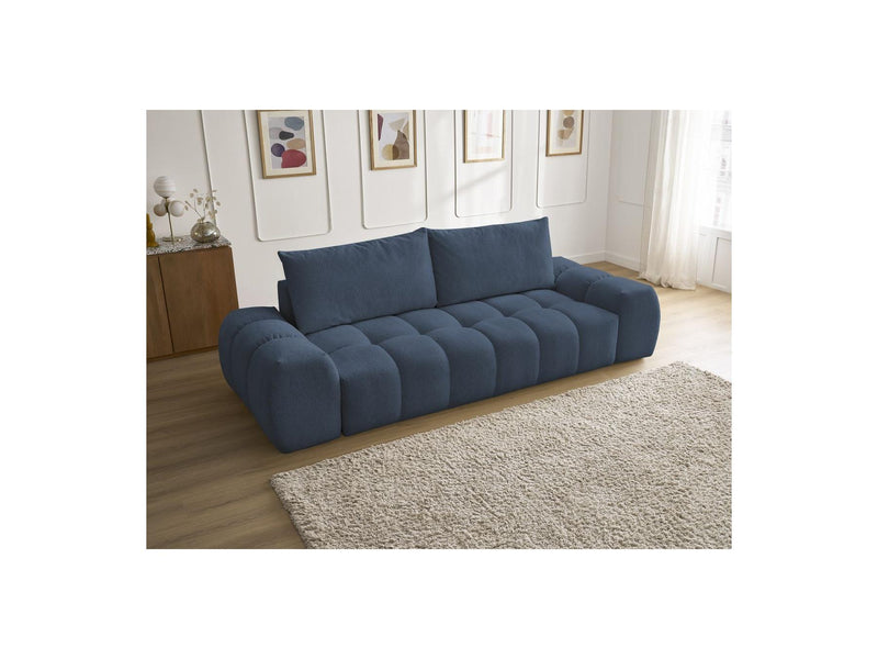 Canapé Droit Fixe 3 Places - Everest - Tissu Chiné - 2 Coussins