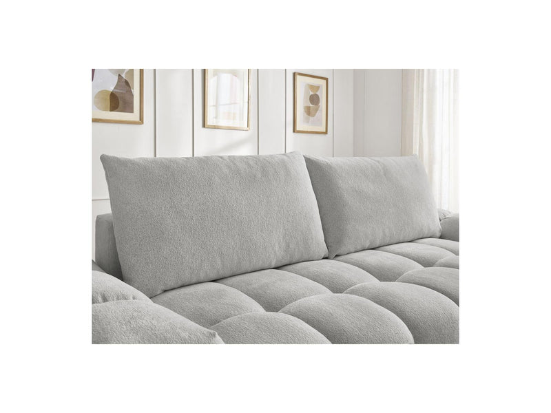 Canapé Droit Fixe 3 Places - Everest - Tissu Chiné - 2 Coussins