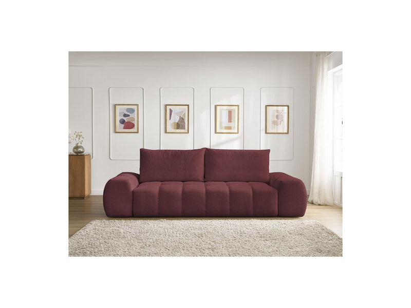 Canapé Droit Fixe 3 Places - Everest - Tissu Chiné - 2 Coussins