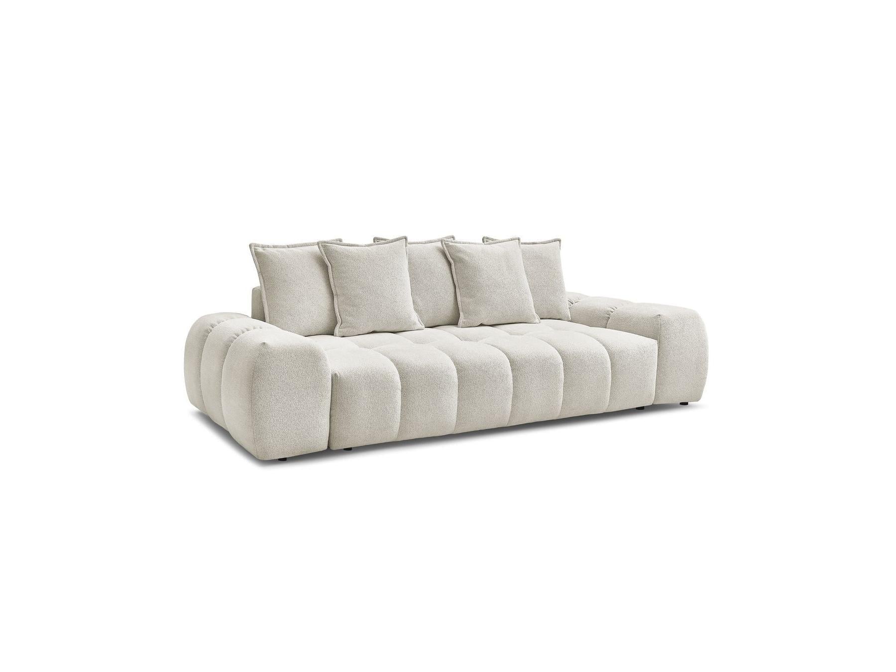 Everest - Fixed Straight 3-Seater Sofa - Mottled Fabric - 5 Cushions