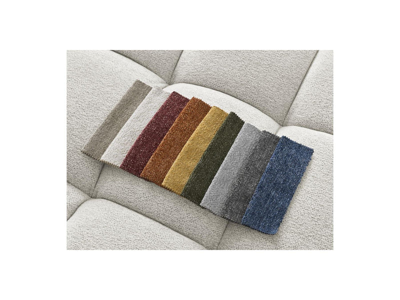 Canapé Droit Fixe 3 Places - Everest - Tissu Chiné - 5 Coussins