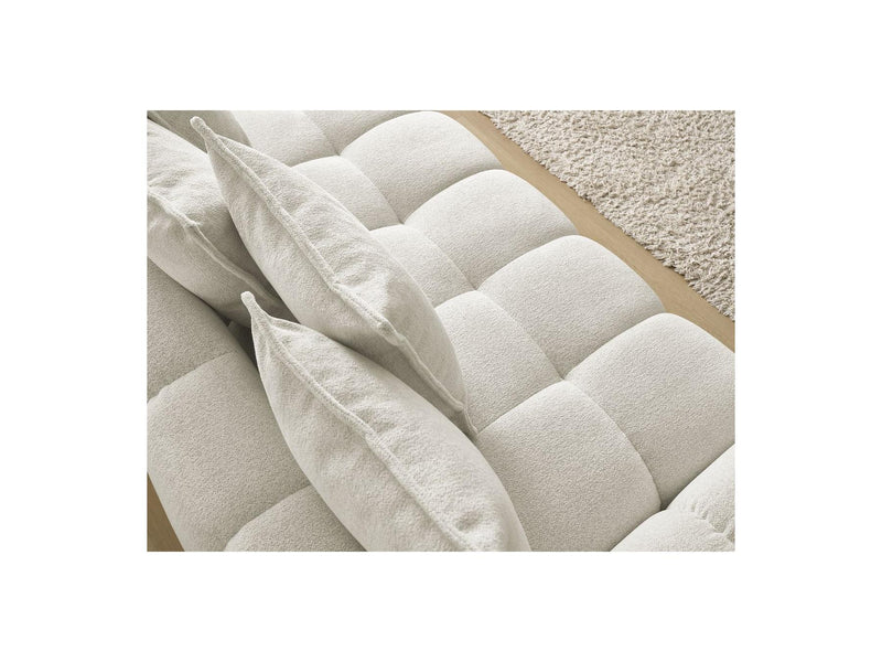 Canapé Droit Fixe 3 Places - Everest - Tissu Chiné - 5 Coussins