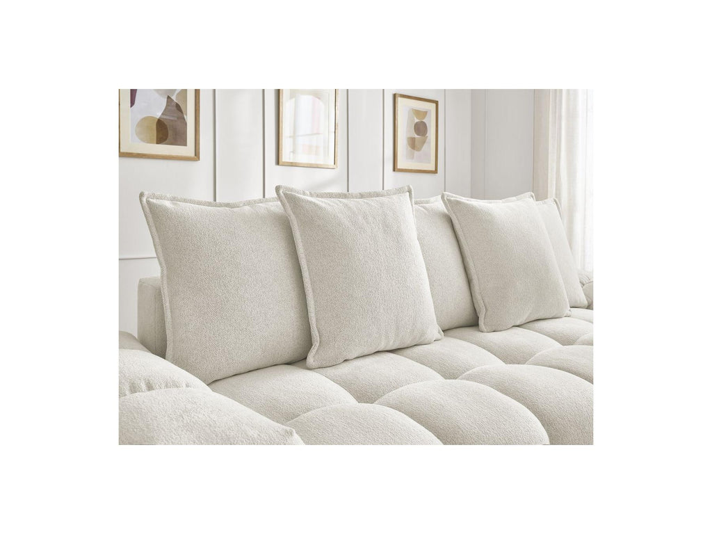 Everest - Fixed Straight 3-Seater Sofa - Mottled Fabric - 5 Cushions