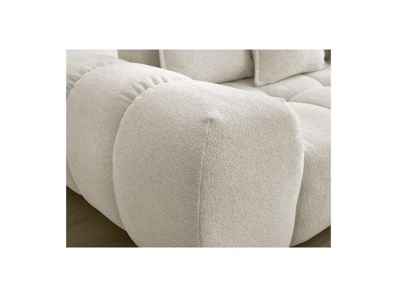 Canapé Droit Fixe 3 Places - Everest - Tissu Chiné - 5 Coussins