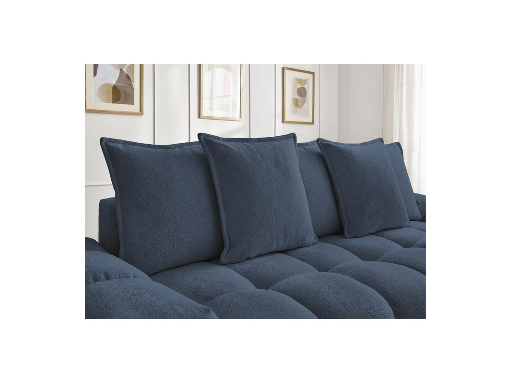 Everest - Fixed Straight 3-Seater Sofa - Mottled Fabric - 5 Cushions
