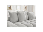 Everest - Fixed Straight 3-Seater Sofa - Mottled Fabric - 5 Cushions