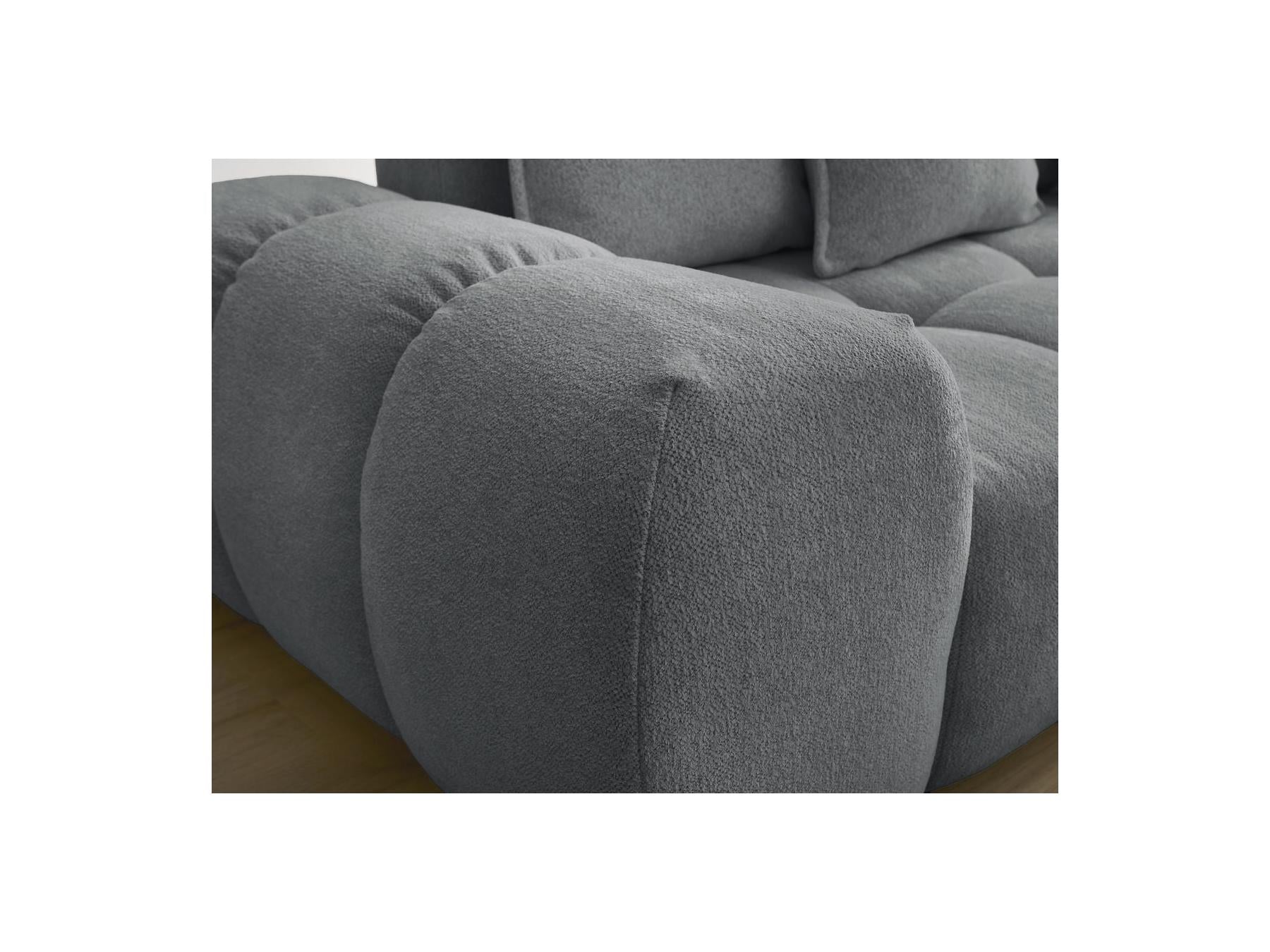 Everest - Fixed Straight 3-Seater Sofa - Mottled Fabric - 5 Cushions