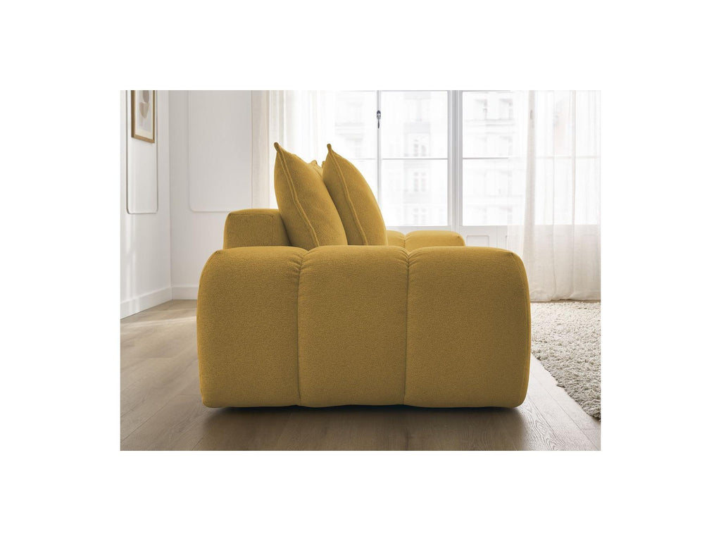 Everest - Fixed Straight 3-Seater Sofa - Mottled Fabric - 5 Cushions